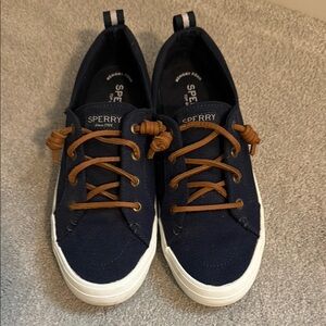 Sperry Crest Vibe Canvas Barrel Lace Sneaker Navy